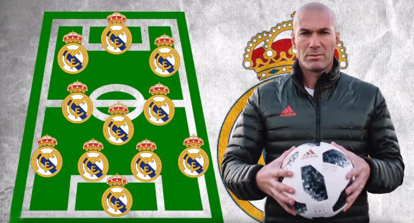 Zbardhet top-formacioni i Realit, Zidane me pesë yje të rinj